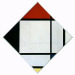 Lozenge Composition with Red, Black, Blue and Yellow (1925)